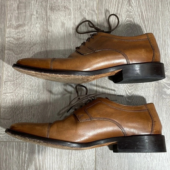 J. Murphy by Johnston & Murphy Leather Novick Lace Up Cap Toe Oxfords Brown 8M main image 9